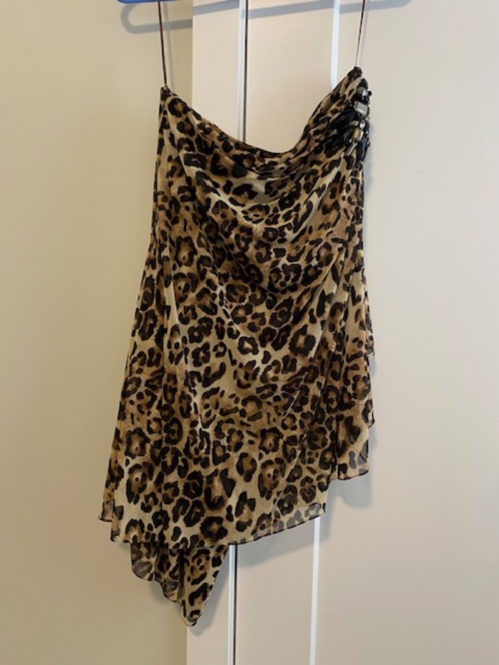 Vintage Cache Leopard Mini Dress Size 4 NWT